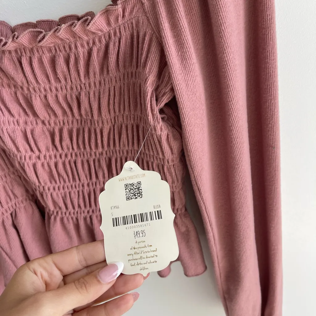 Altered State Smocked Women's Top Pink - Image 3