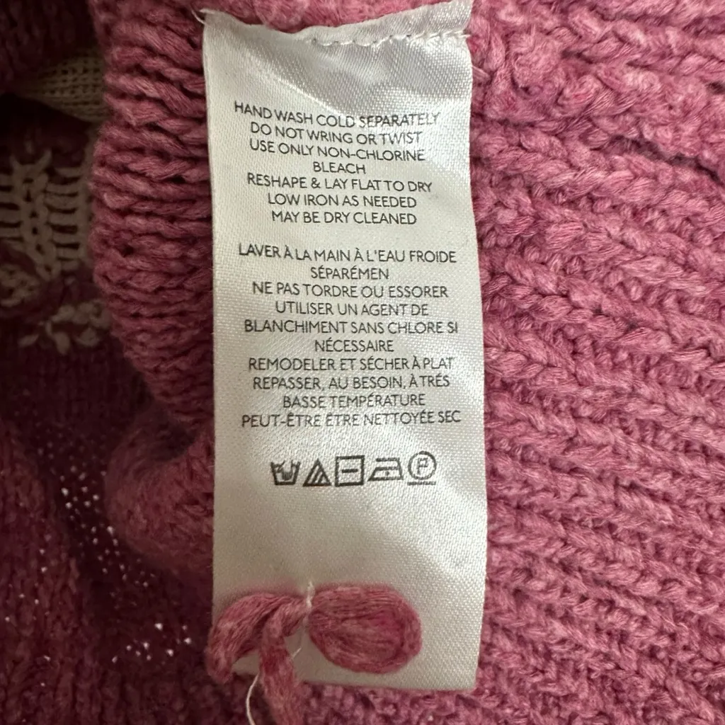 Anthropologie Pilcro Yin Yang Icon Heart Cardigan in Pink Size XS Spring Preppy - Image 11