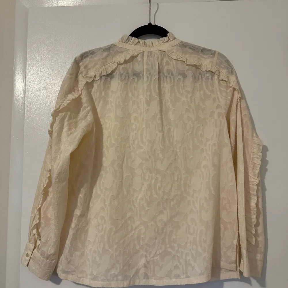 Cleobella Freya Button Down Embroidered Blouse Cream Small Womens - Image 5