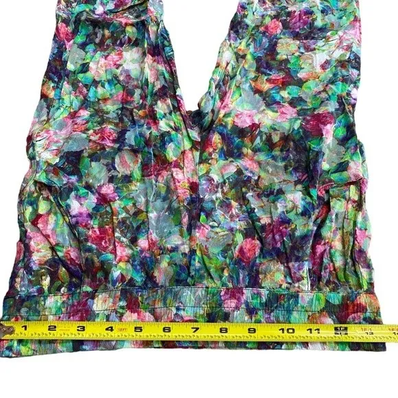 Anthropologie Sam & Lavi xs Floral‎ Split Hem Pant Bright Multicolor 100% Rayon - Image 10