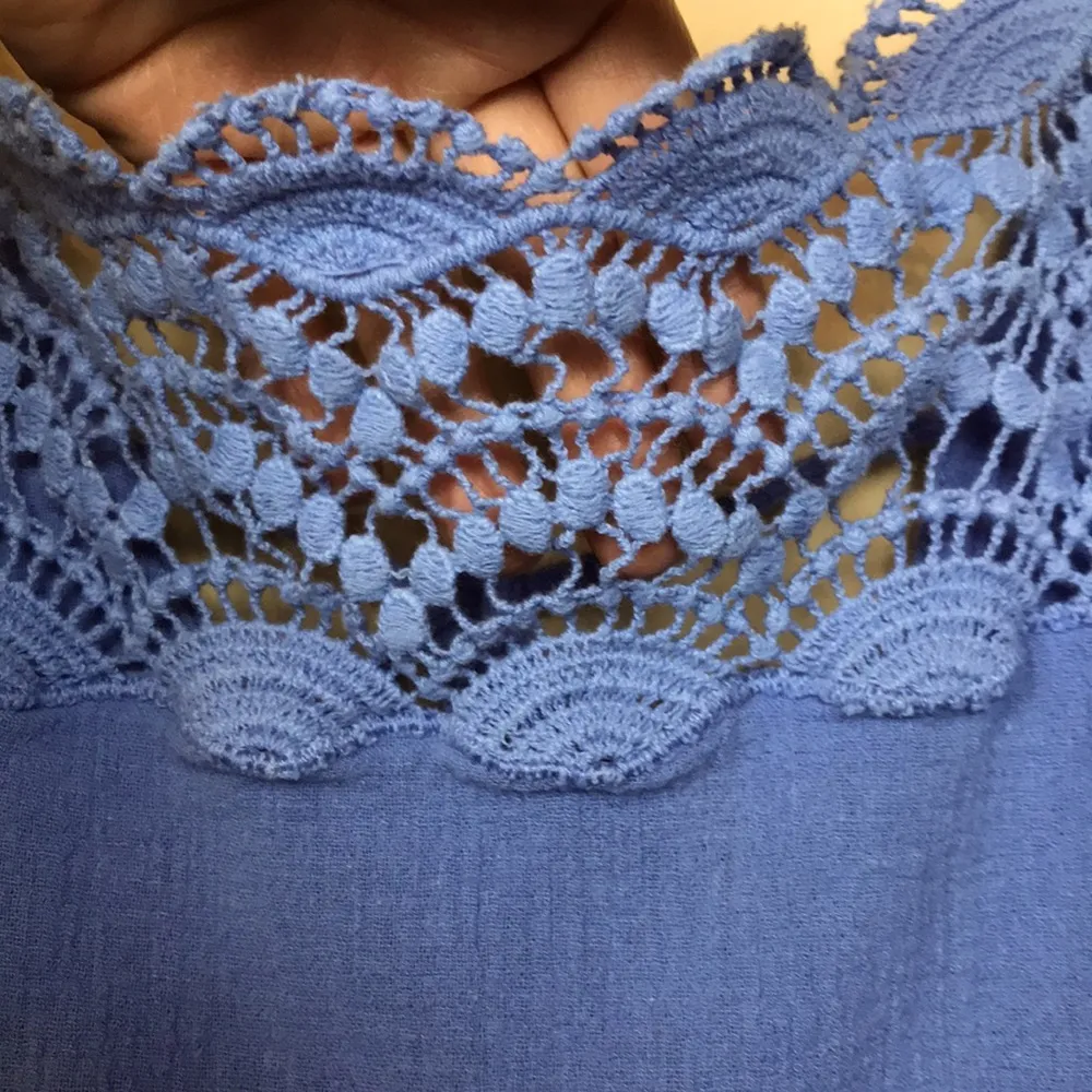 Intimately Free People Women’s Abbie Periwinkle Blue Crochet Detail Midi Dress - Image 4