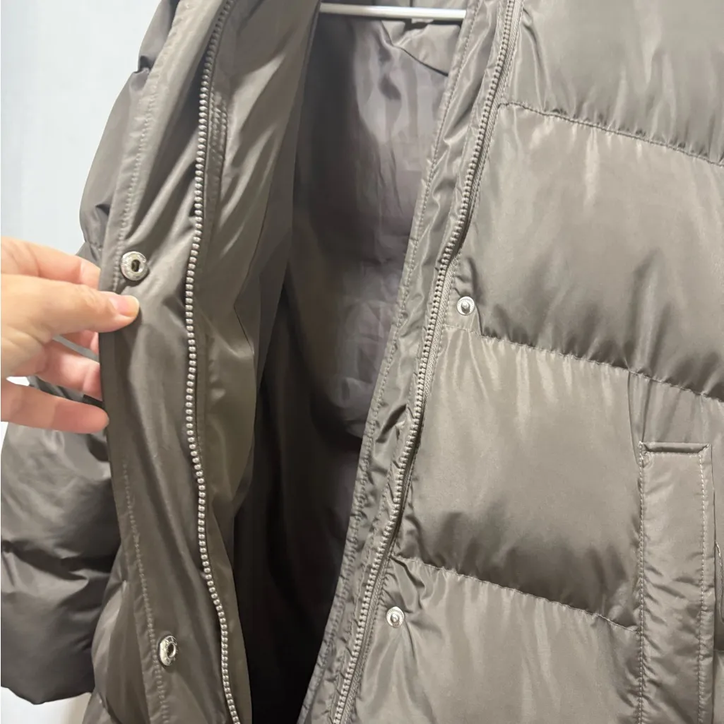 DAZY Long Puffer Coat Sz S Brown - Image 5