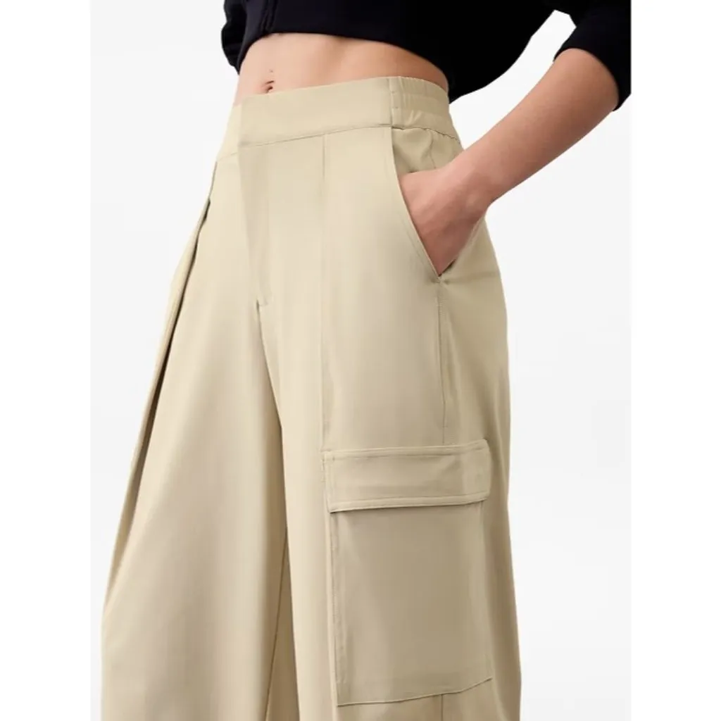 Athleta 12 Pinnacle Cargo Trouser Ecru Size 12 Regular - Image 3