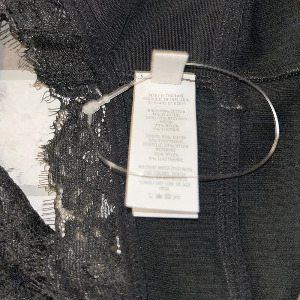 aerie Ribbed Eyelash Lace Trim Longline Bralette - Image 7