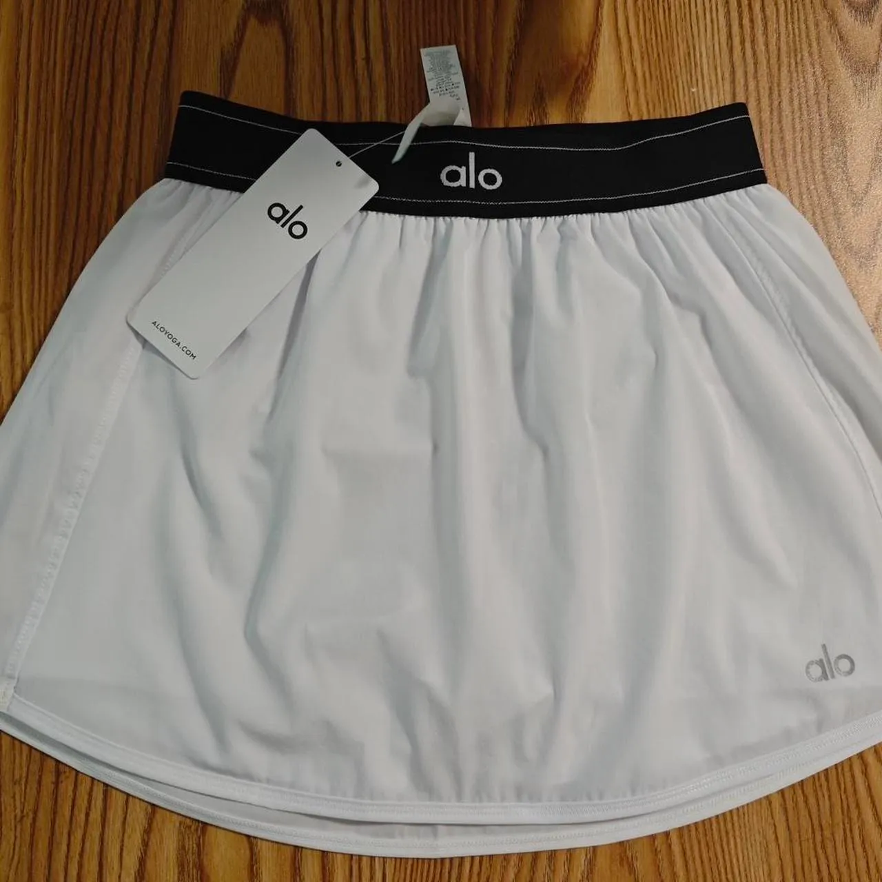 Alo Yoga White High Waist Mini Skort Built-In Shorts - $45 - From
