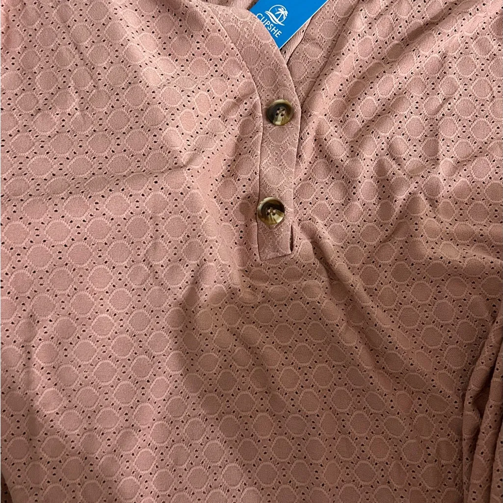 Cupshe Pink Button-Detail Women's Blouse - Image 2