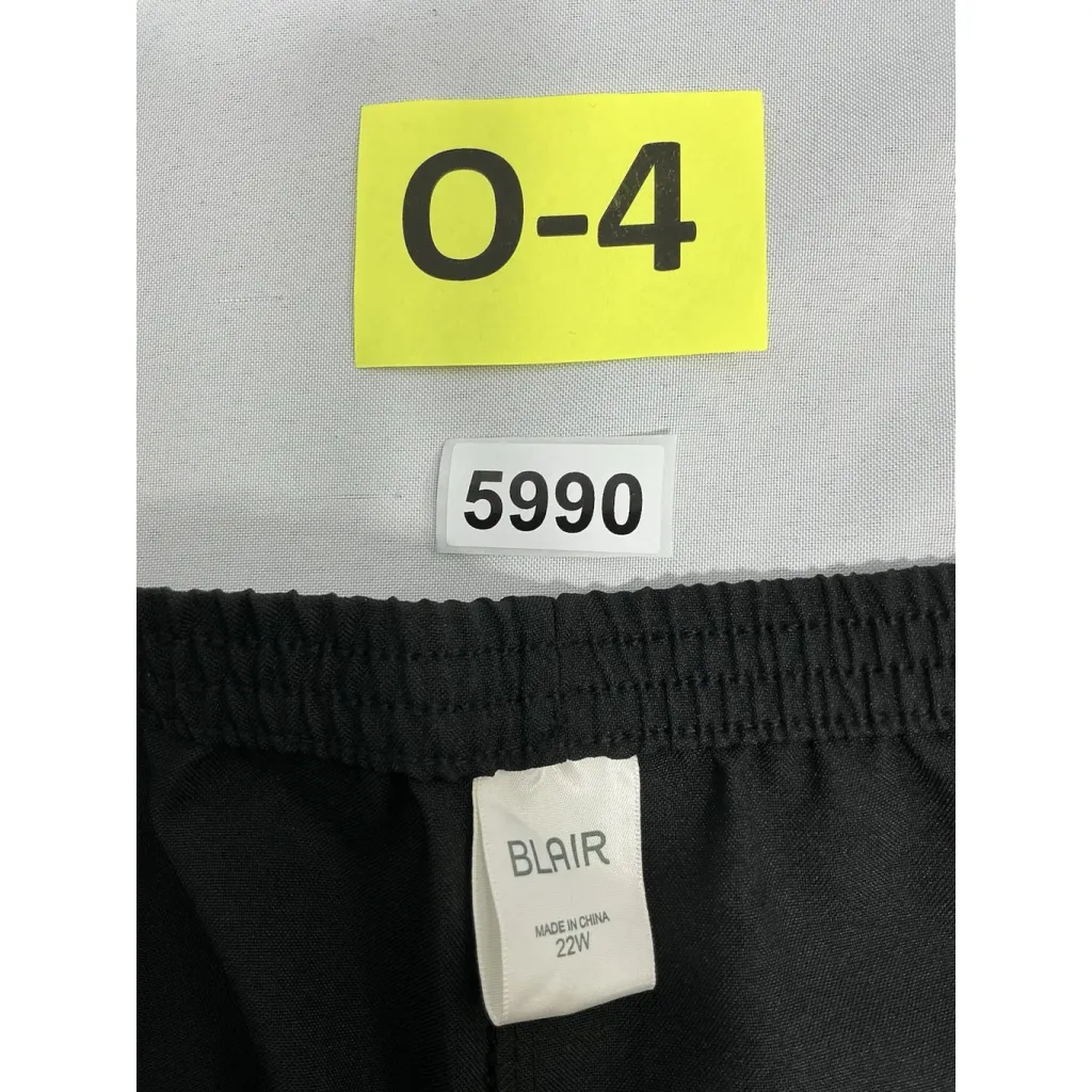 Womans Blair Pullon Pants 22W Black Elastic Waist - Image 3