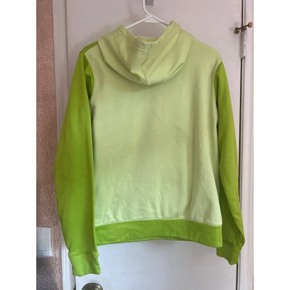 Under Armour Lime Green Pullover Hoodie With Drawstring Hood & Kangaroo Pocket S - Image 4