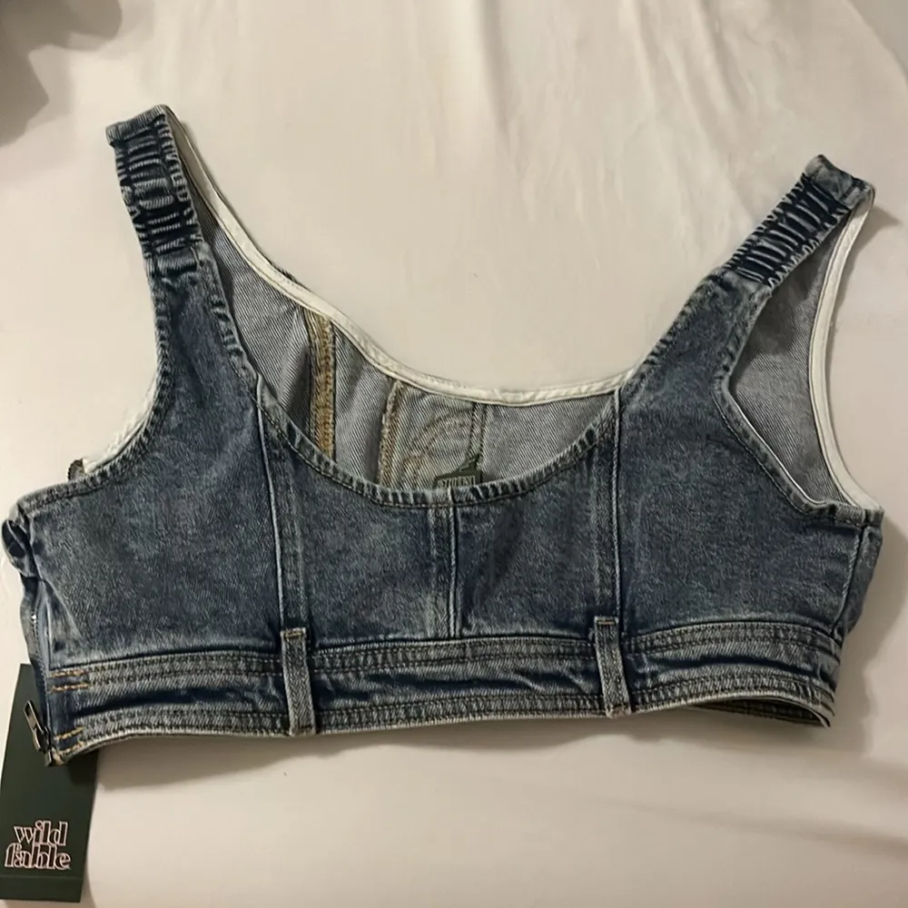 Wild Fable Denim Crop Top - Image 2