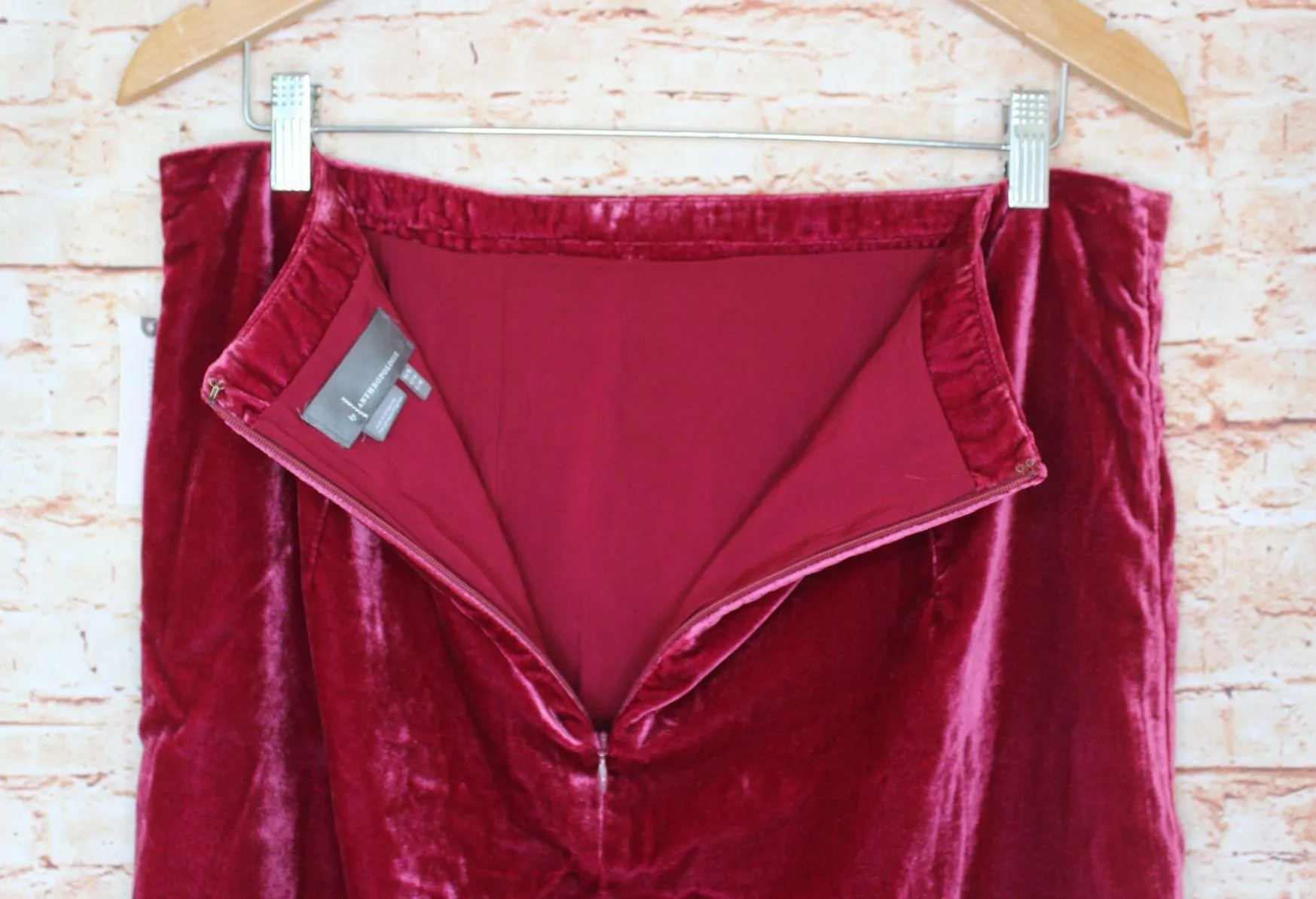 | Raspberry Montie Velvet Mini Skirt - Image 3