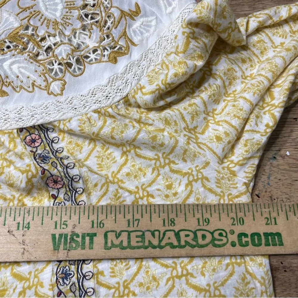 Sundance Women's‎ Top Peasant Blouse Boho Western Embroiered Crochet Small - Image 5