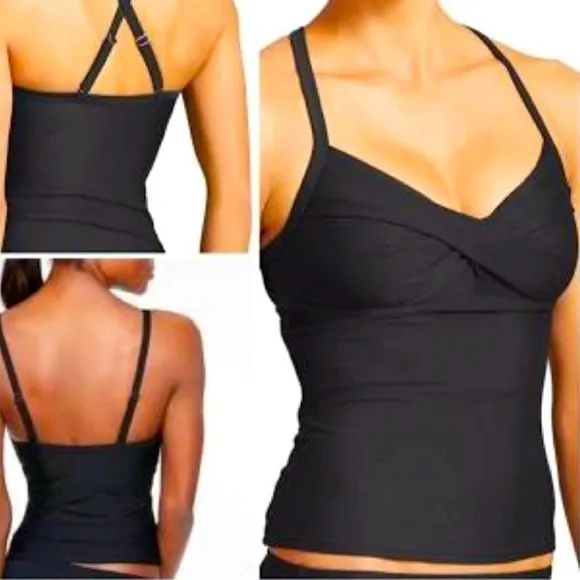ATHLETA Black Twister Tankini Swim Top - Image 2