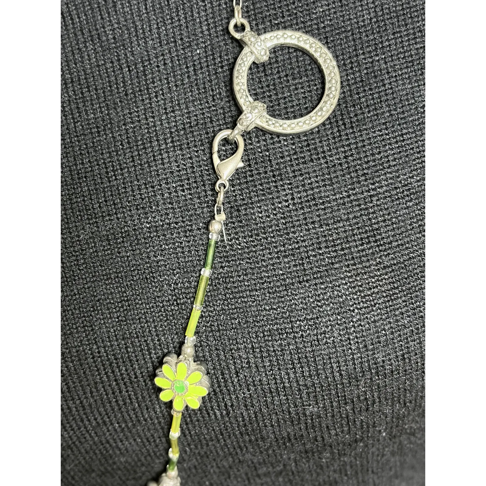 Flower Power Charmed Lucky Green Necklace - Image 5