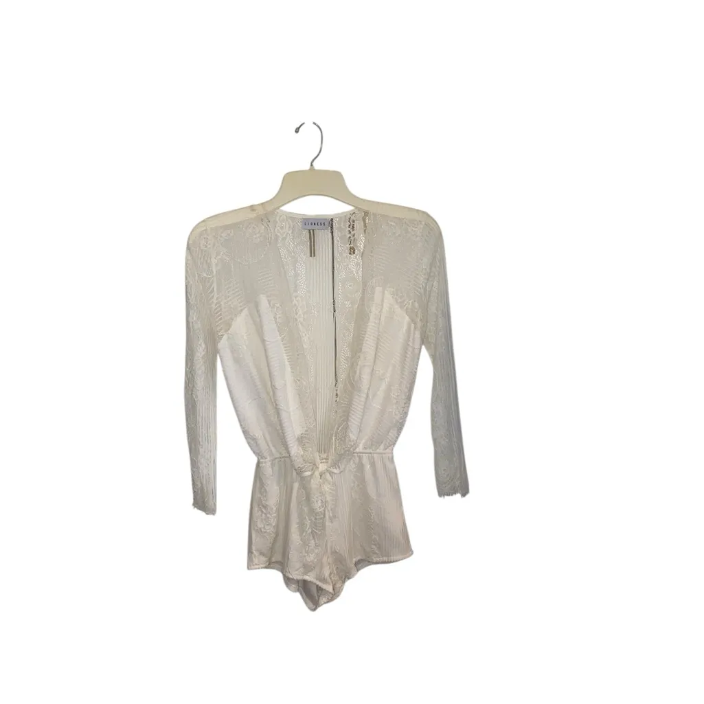 Lioness Cream Lace Festival Romper Boho Western party dress Fairy core - Image 3