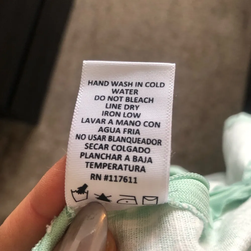 Mint Green Gingham Skirt Set Size S - Image 10