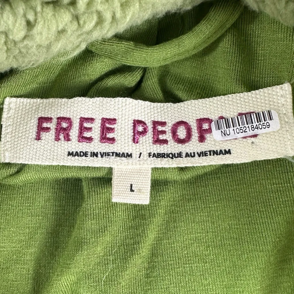 Free People Large Fur Joplin Cozy Jacket Sweet Pistachio Chunky Teddy Oversized - Image 8