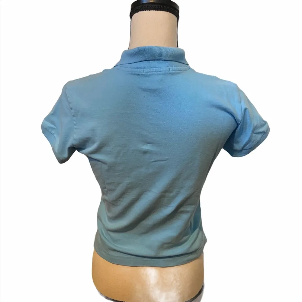 Lilly Pulitzer Pique Light Blue Size Medium Petite Polo Style Top. - Image 3