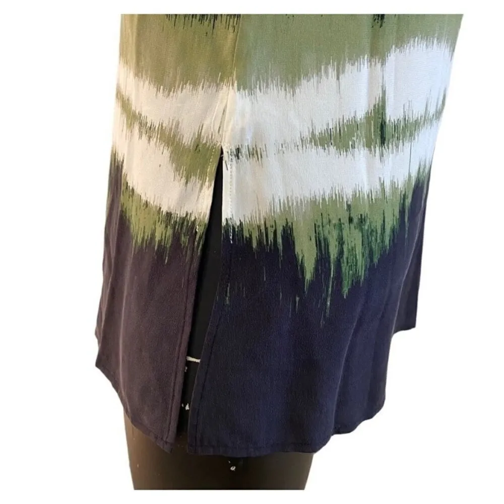 NEW BEC & BRIDGE Longline Riptide Green Ombre Silk Top Size Small - Image 6