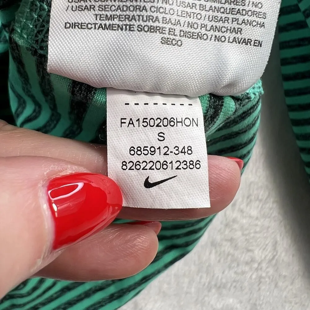 Nike S Small Dri-FIT Element Pullover 1/2 Running Reflective Stripe Black Green - Image 9