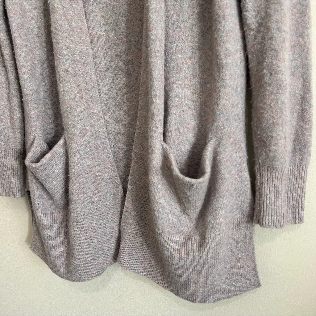 Madewell Kent Cardigan Sweater in Coziest Wool Yarn Heather Purple Pink Sz M - Image 5