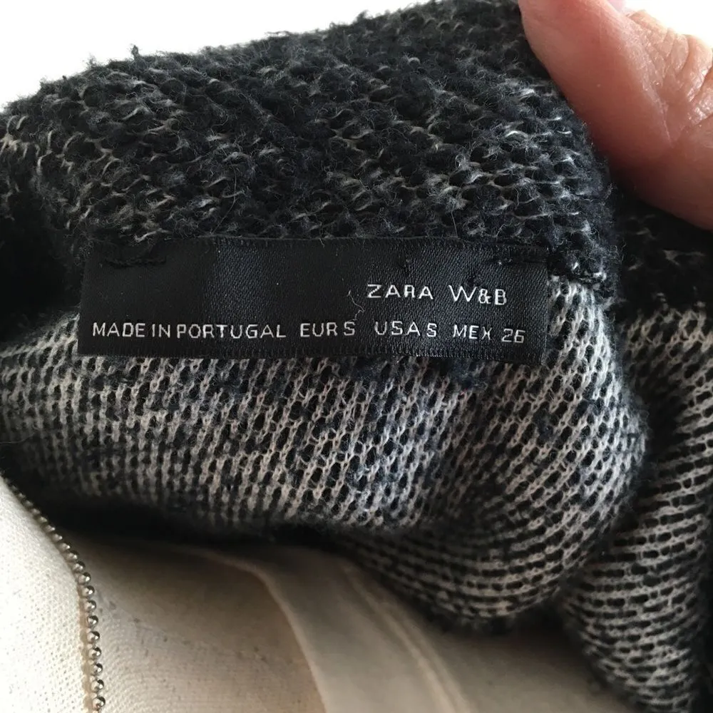 Zara W&B open front marled cardigan S - Image 5