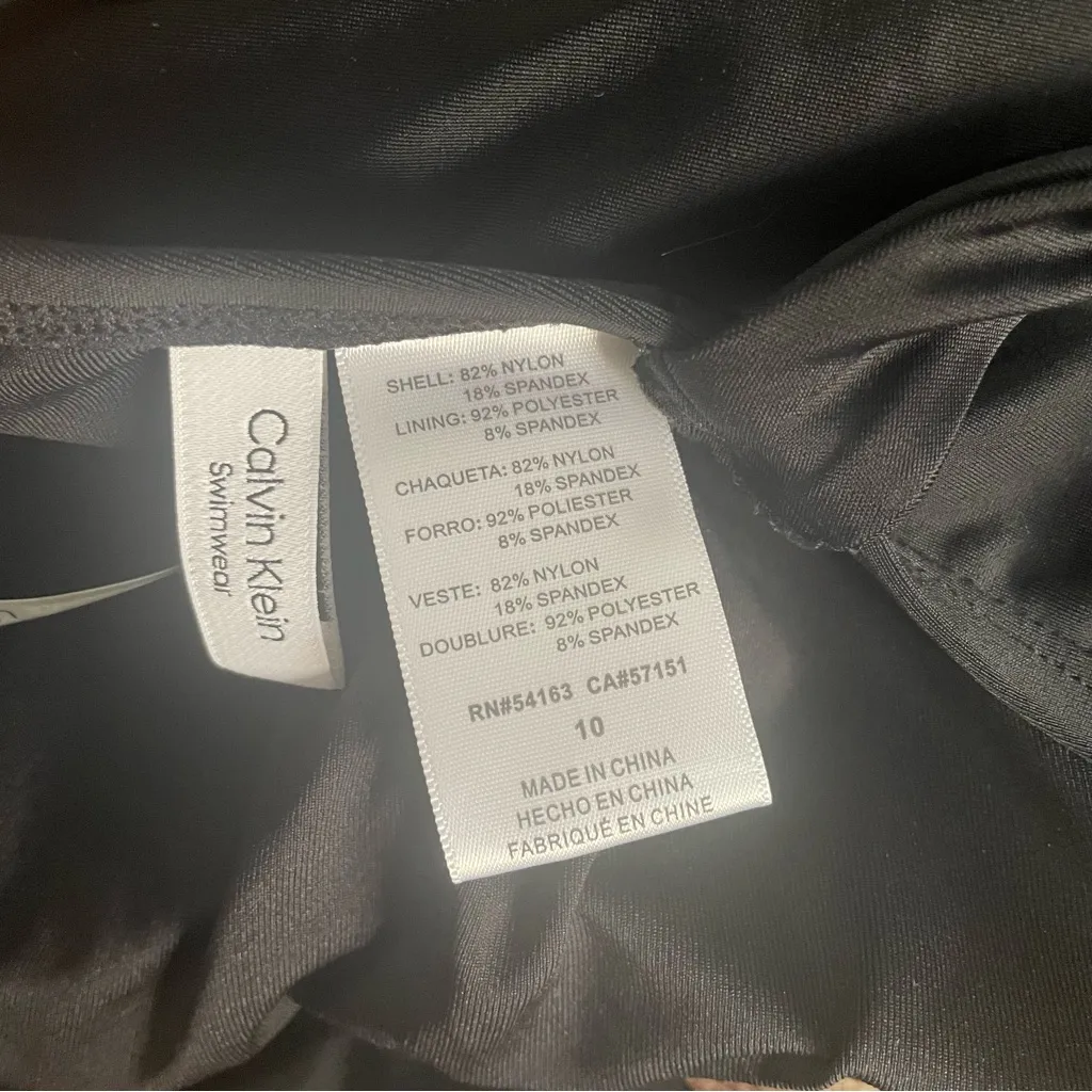 Calvin Klein Swimwear One Shoulder One Piece Swimsuit Size 10 - Image 3