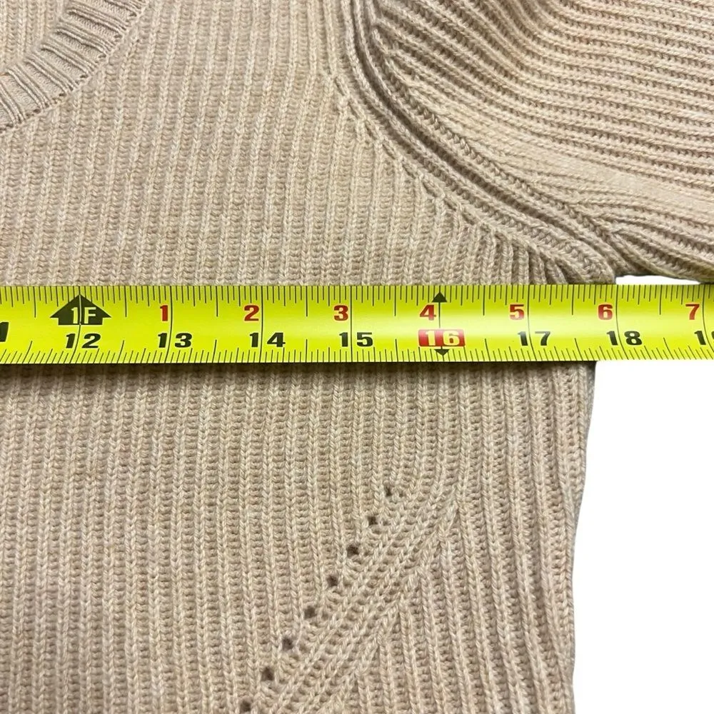 Paige Womens Wool Blend Virtue Sweater Size L Neutral Minimalist Quiet Luxury - Image 3