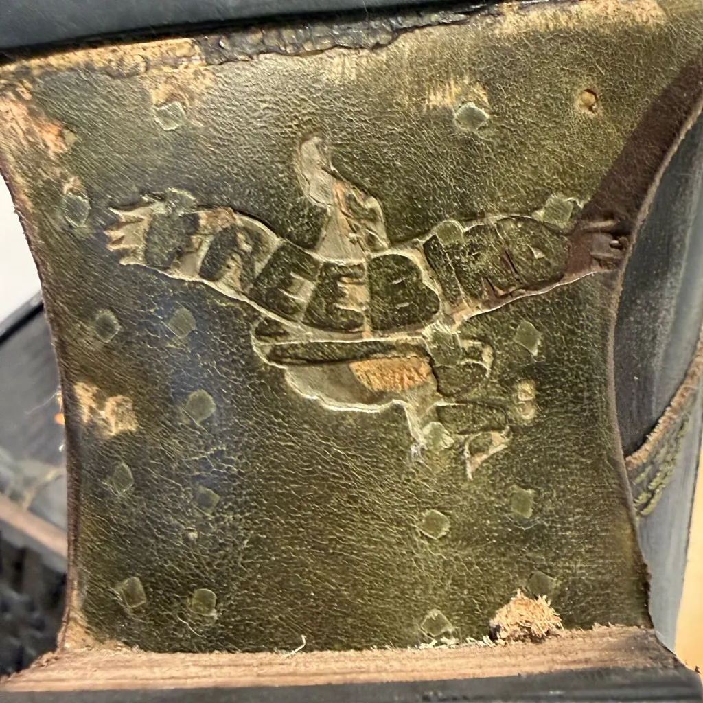 Freebird Liverpool Leather Combat Boots Ankle Booties Olive Distressed Size 8 Black - Image 10