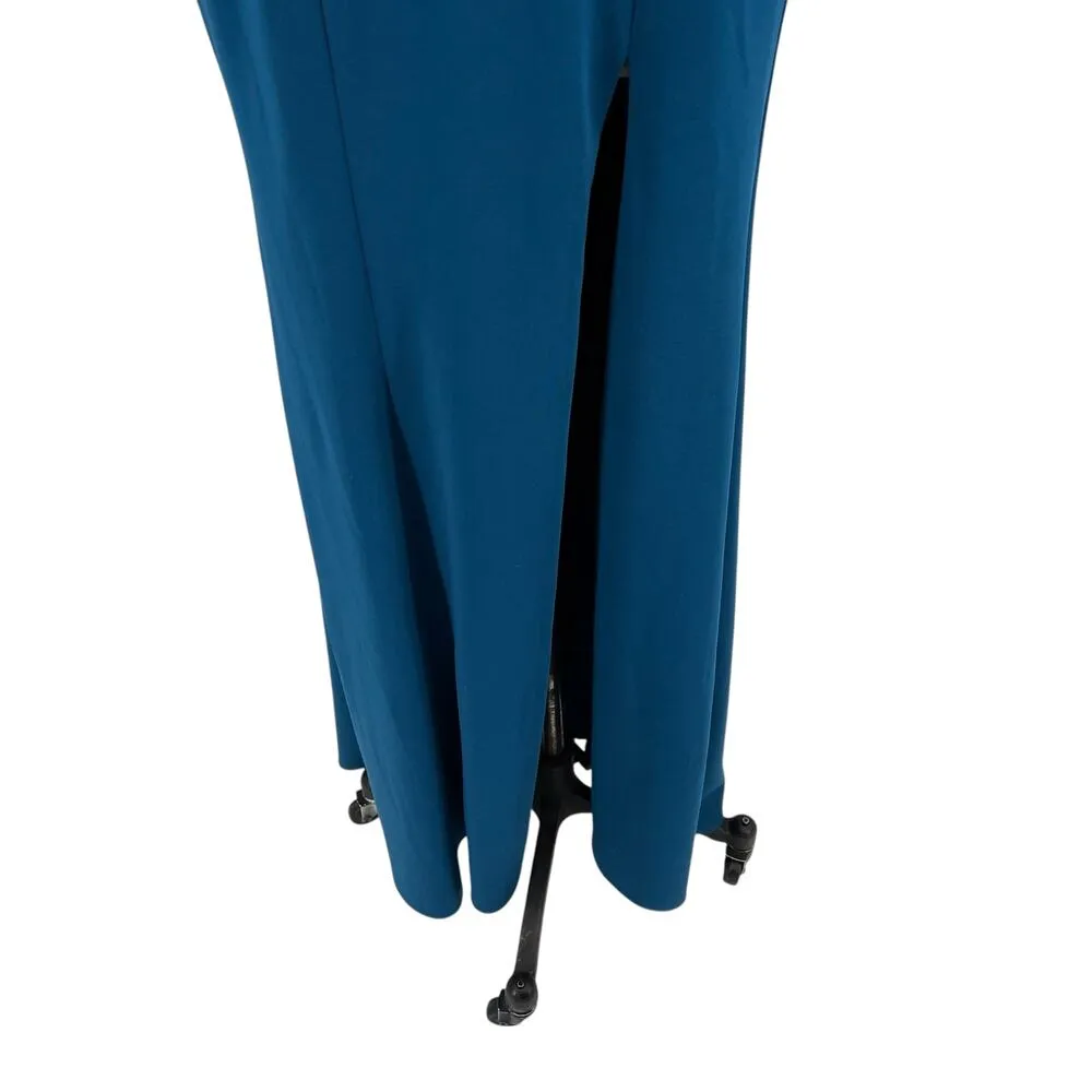 La Femme Blue Cut Out Side Slit Gown Dress‎ Prom Formal Size 4 - Image 5