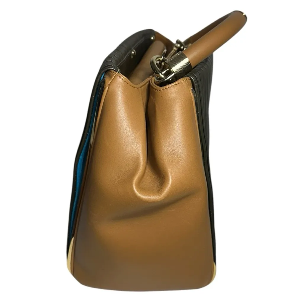 Eponymous Brown Tan Leather Detachable Shoulder Strap Kathryn Panel Handle Bag - Image 5