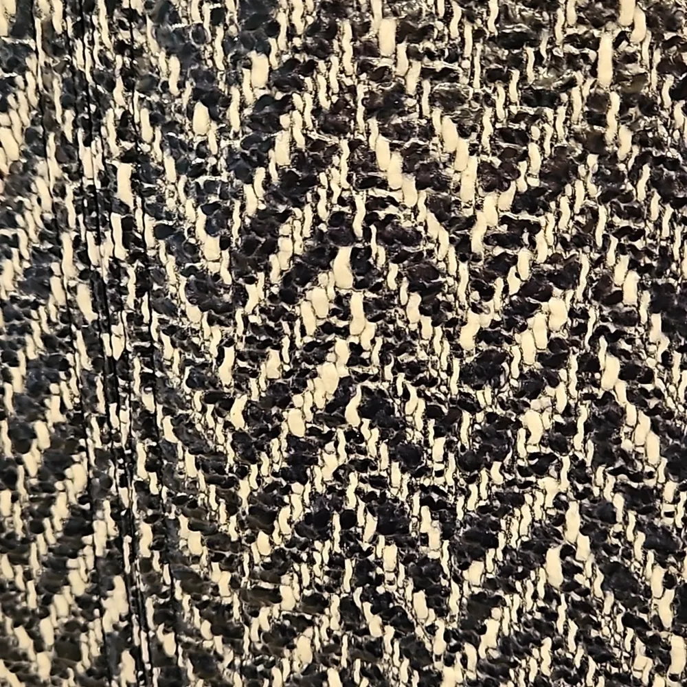 💕TRINA TURK💕 Denali Coat ~ Indigo Chevron Print with Clear Laminate 14 NWT - Image 12