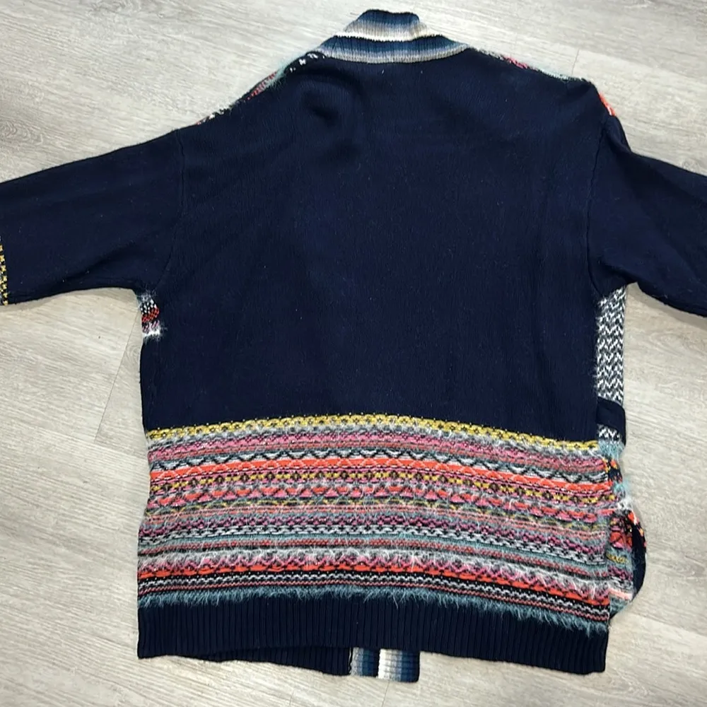 Anthropologie sleeping on snow fair isle eyelash cardigan sweater XS/S - Image 4