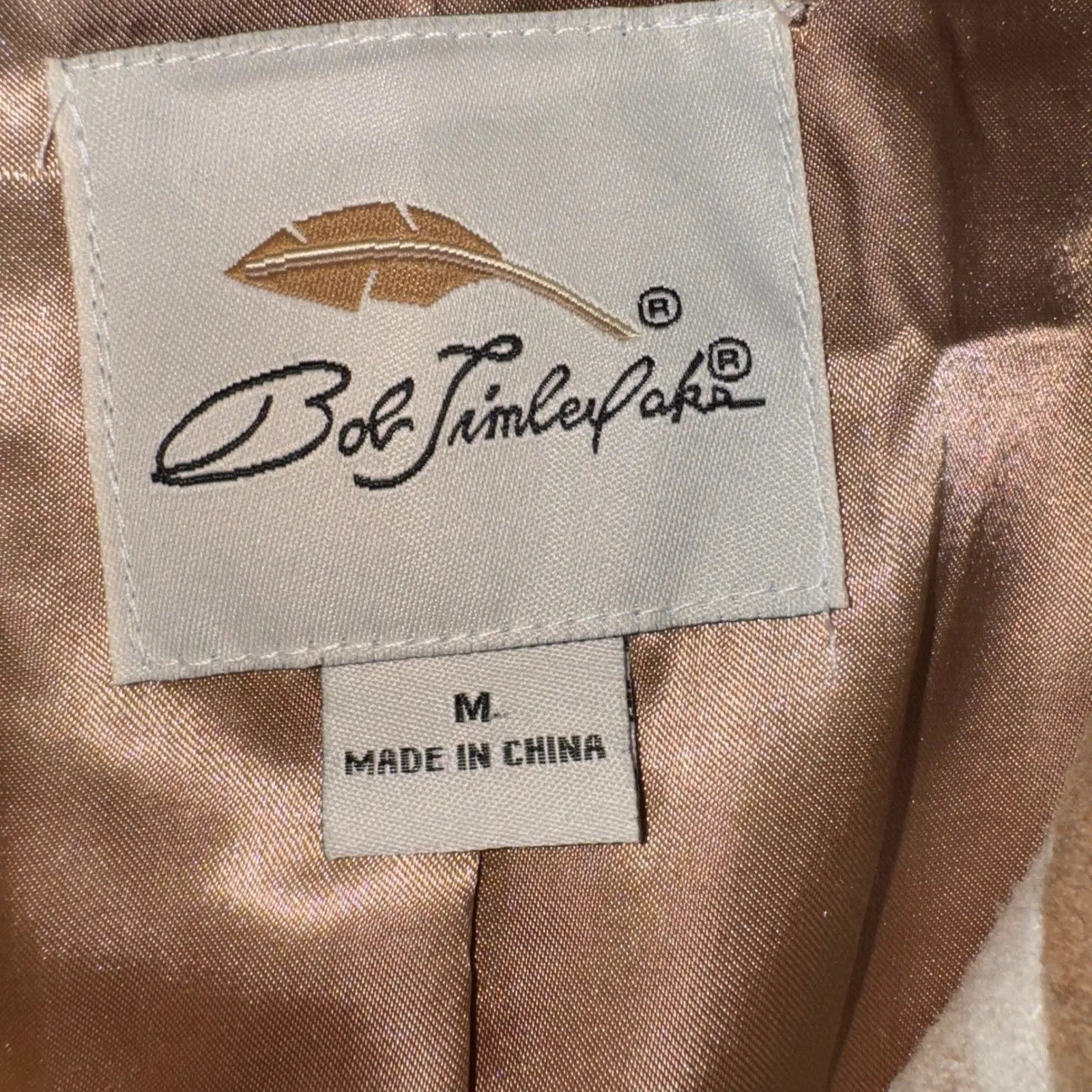 Bob Timberlake Plaid Wool Blend‎ Pea Coat Women's Medium Tan Beige Jacket - Image 6