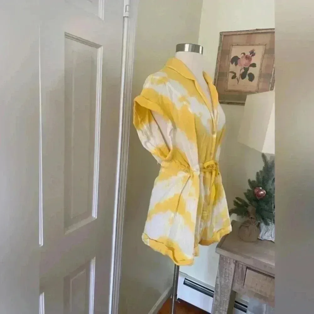 Urban Outfitters Out From Under Yellow & White Rosie Playsuit Size Small NWT $58 - Image 13