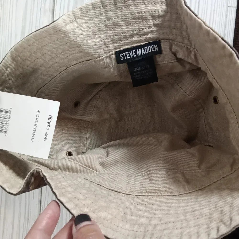 Steve Madden camo bucket hat fitted  Fisherman Outdoor one size women's - Image 6