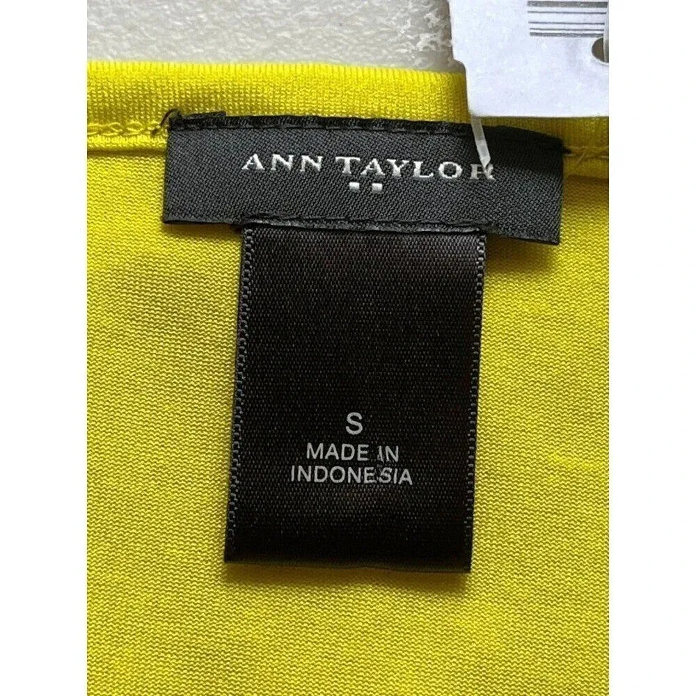 Ann Taylor Neon Yellow Crochet Overlay Top Women’s S – Y2K Retro 80s 90s Fishnet - Image 8