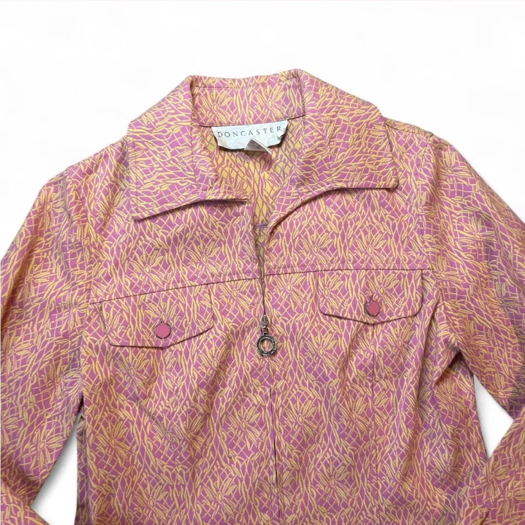 Doncaster Pink and Yellow Utility Jacket - Image 3
