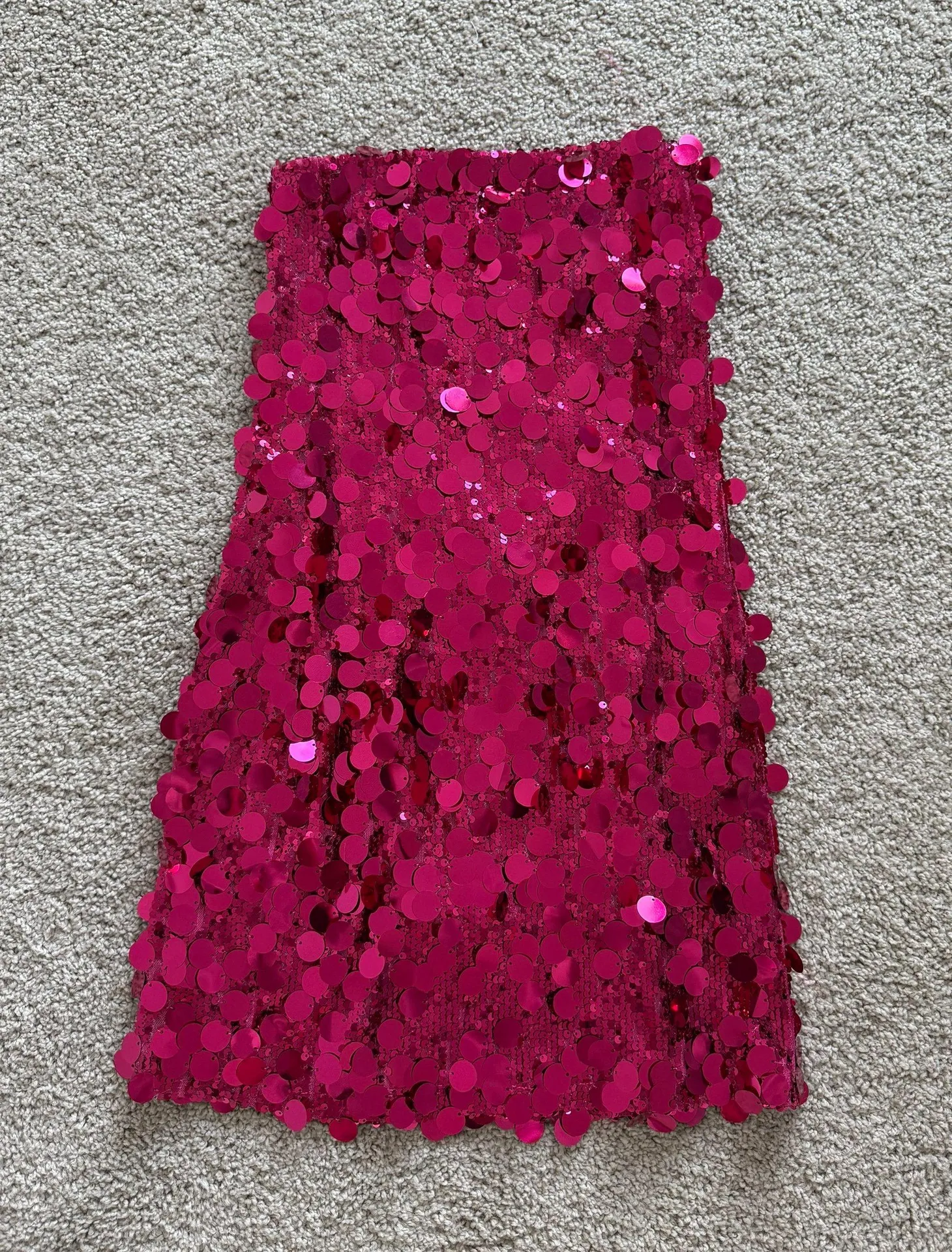 White Fox Sequin Pink Mini Dress Size XS - Image 4