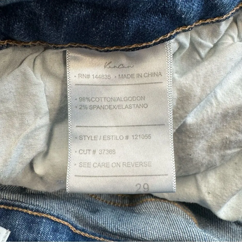 KanCan Women's Straight Leg Ripped Jeans 29 Medium Blue Distressed Ripped Trendy - Image 9