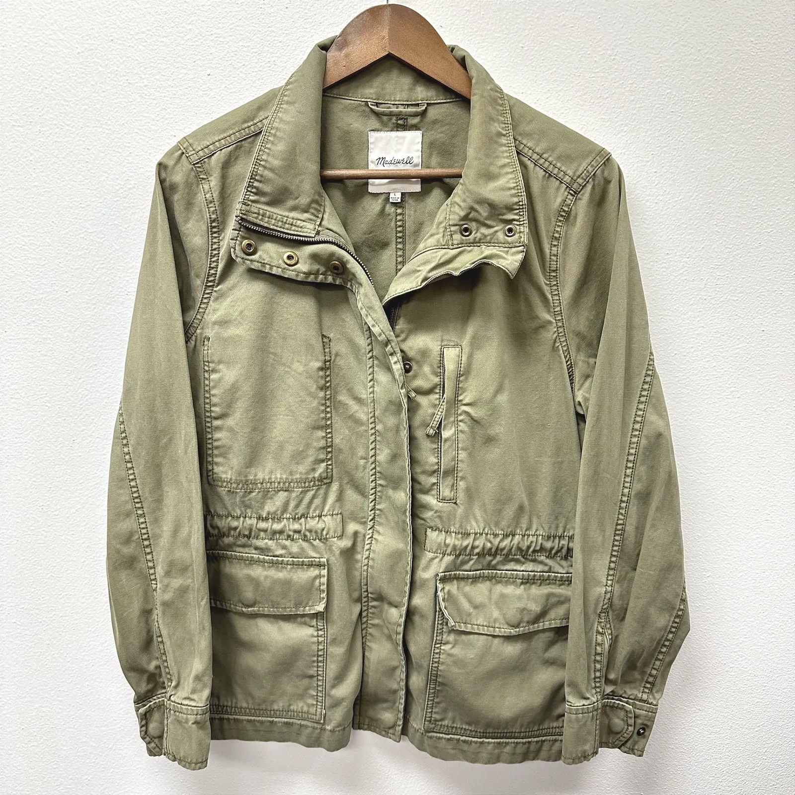 Madewell  Passage Utility Jacket in‎ Desert Olive Size L - Image 2