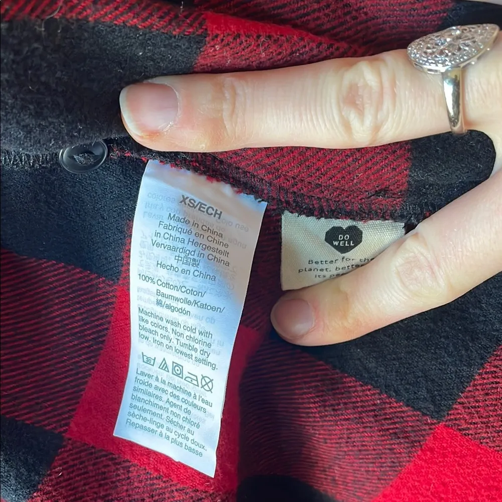 Madewell Buffalo Plaid Red and Black  Button-Up Flannel - Image 5