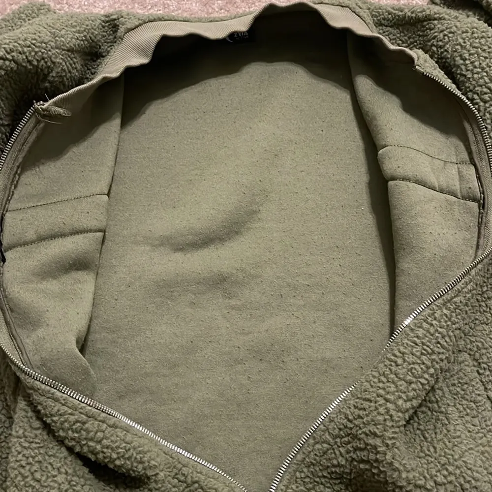 Women’s ZYIA Active Flying V Fleece Sherpa Jacket Olive Green Size XXL 2XL - Image 12