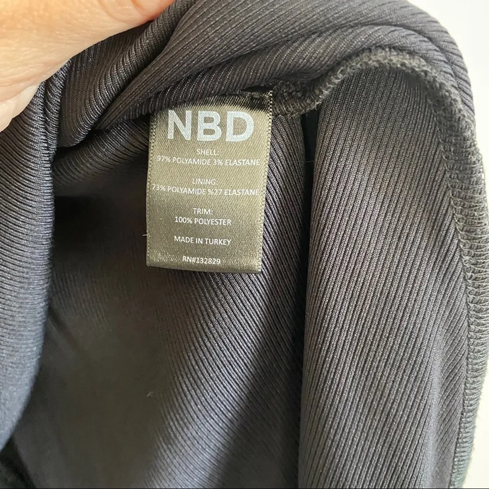 NBD Revolve Unforgiven Ribbed Lattice Dress Black - Image 11