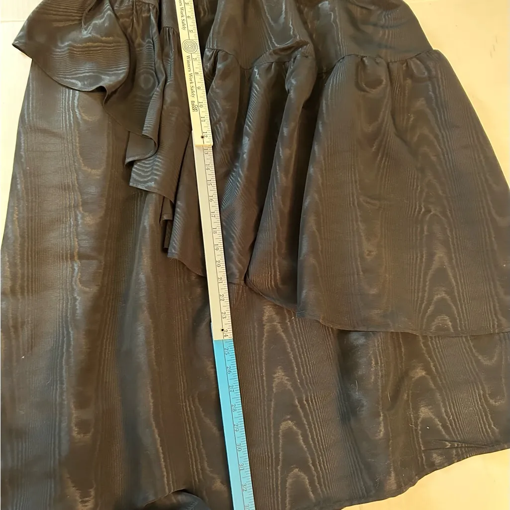 Kate Spade tiered ruffled black dress spaghetti straps midi NYE Party vibes - Image 8