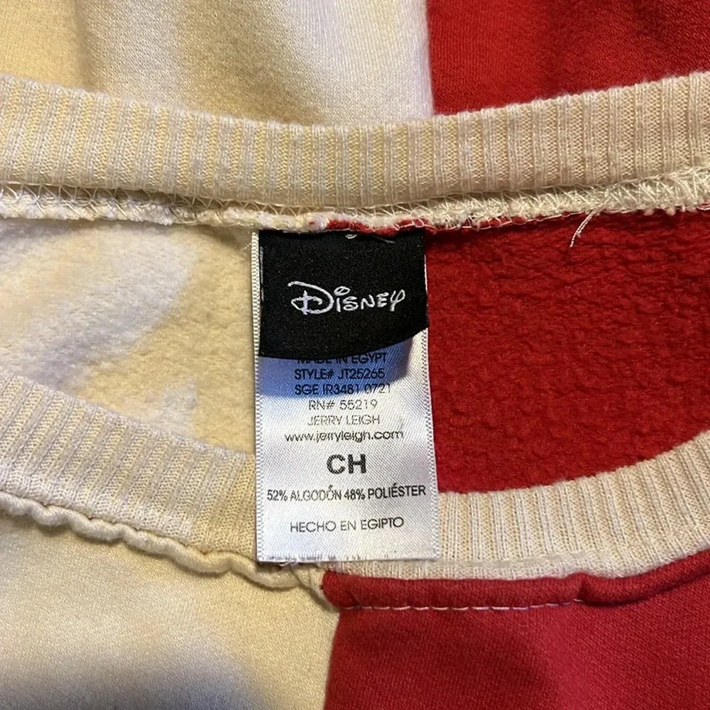 * Disney Winnie The Pooh Women’s Long Sleeve Sweatshirt Crop Color Block 1012 - Image 3