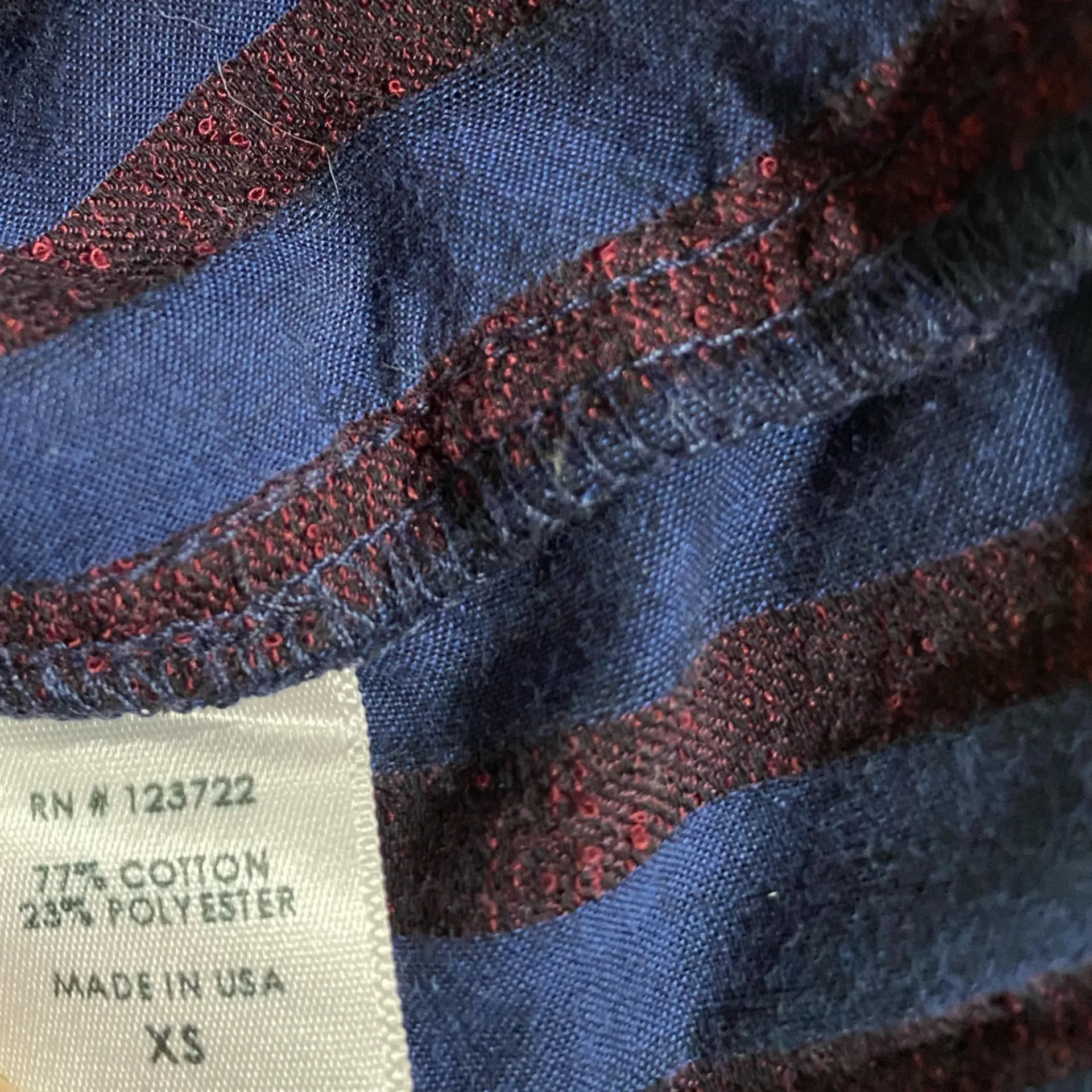 Xirena Navy Blue Red Stripe Pants Size Small - Image 10