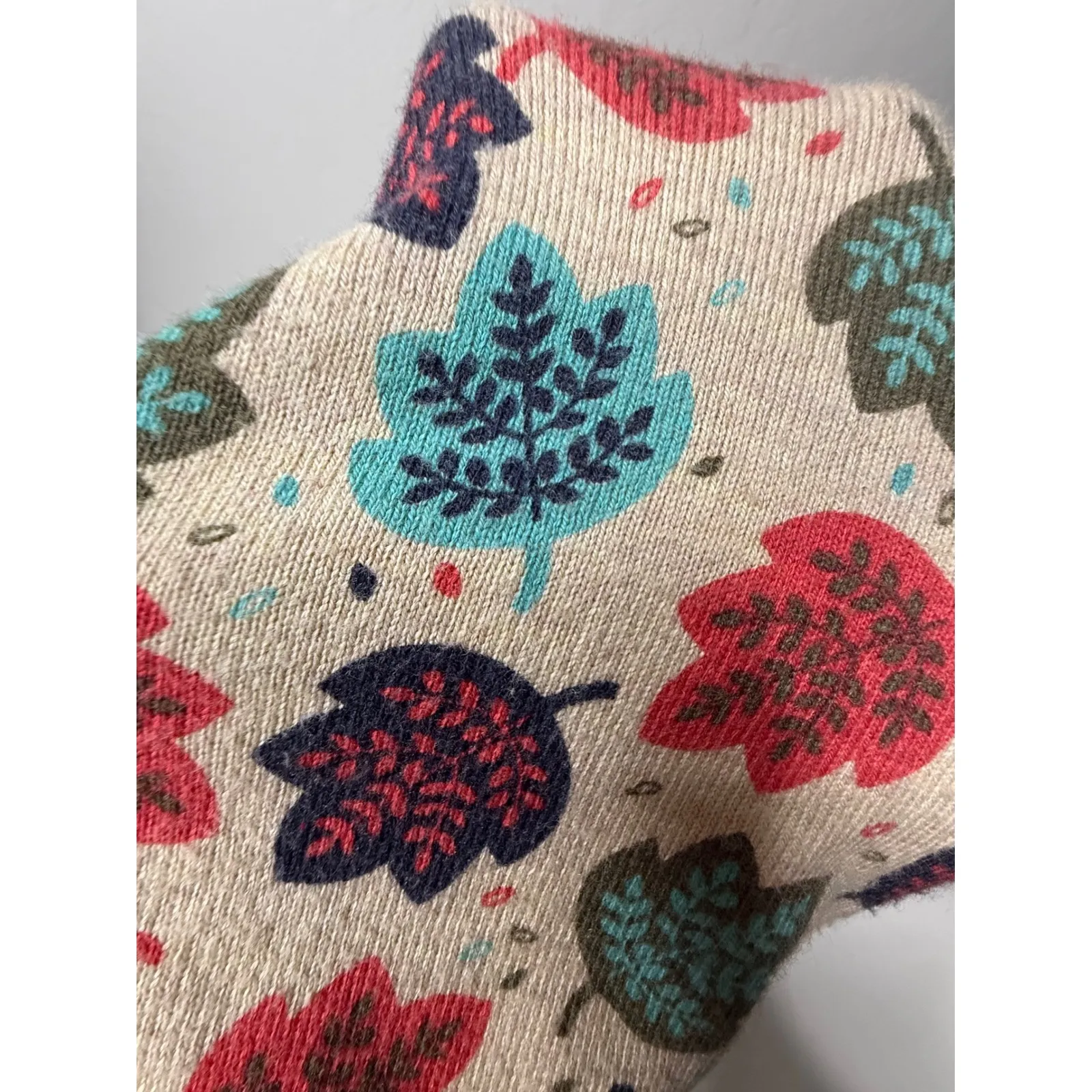 Talbots Sweater Womens Size 2X Plus Size Leaves Fall Colorful Teacher Granny Tan - Image 9