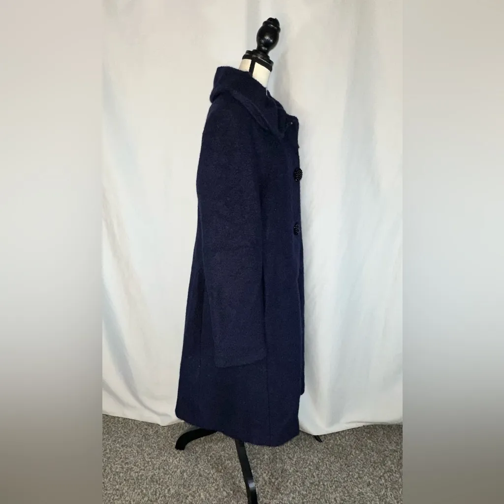 Ivanka Trump Boucle Collar Bejeweled Button Wool Blend Coat Size Lg Classy Regal - Image 5