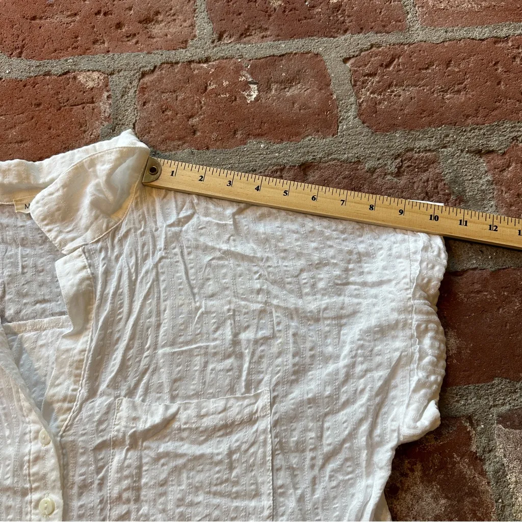 Millibon Crinkled White Button - Image 6