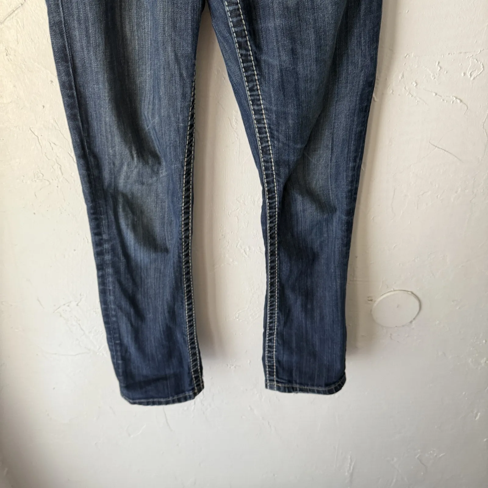 Silver Jeans Capri Jeans Womens 25 Natsuki Stretch Denim Straight Leg Stitching Blue - Image 4